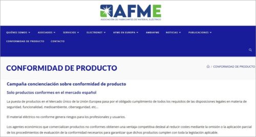 En este momento estás viendo Nuevo paso de AFME para poner en valor la conformidad de producto